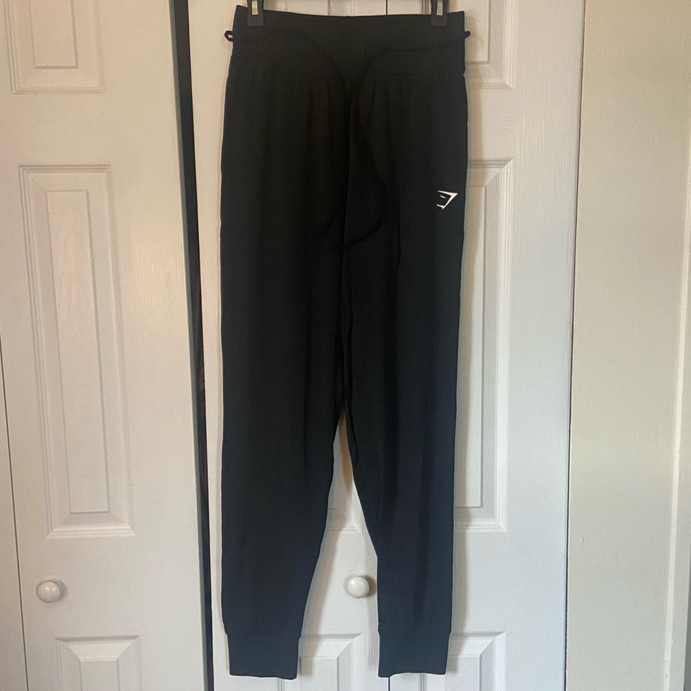 Gymshark Black High-Waisted Joggers, Women’s size S